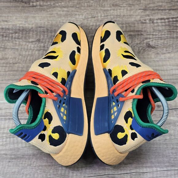Adidas x Pharrell NMD Human Race Animal Print Pulse Amber Men\'s 6 Running Shoes